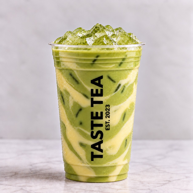 Matcha Crème Brûlée Milk Tea.