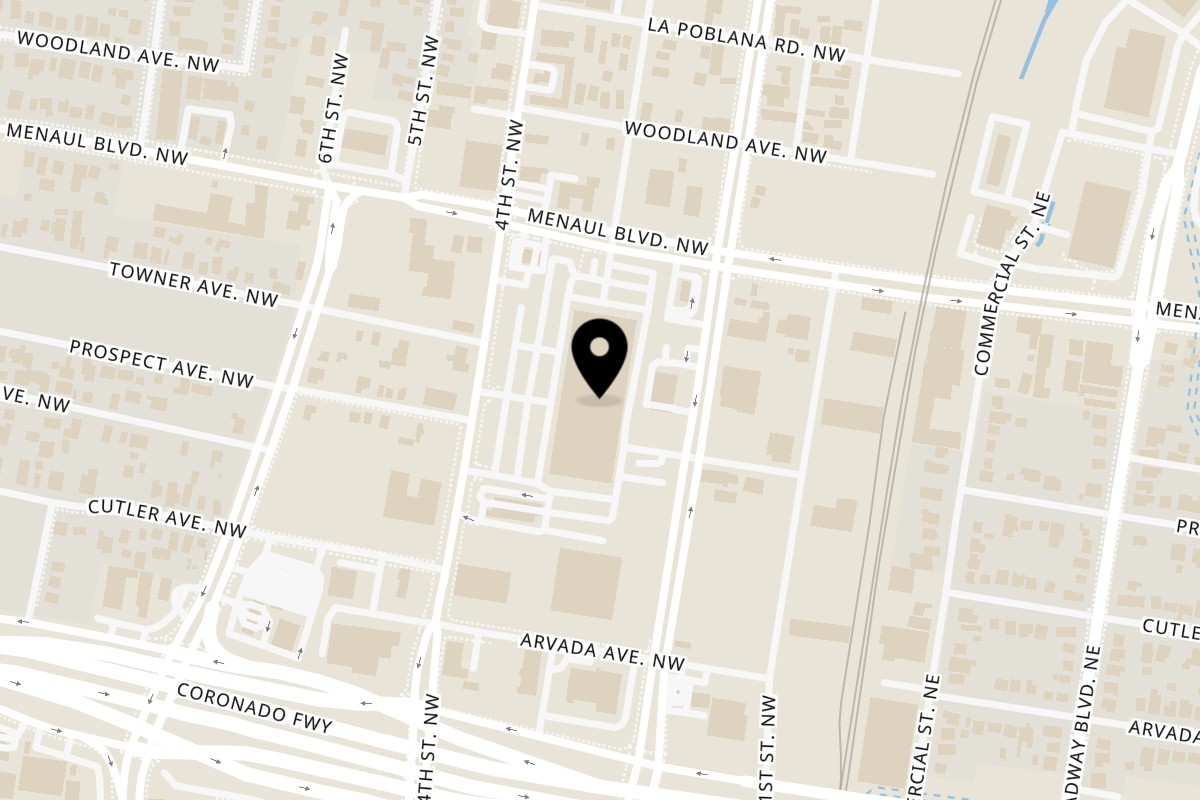 Map showing the location of Taste Tea on 300 Menaul Blvd NW Ste 116 in Albuquerque